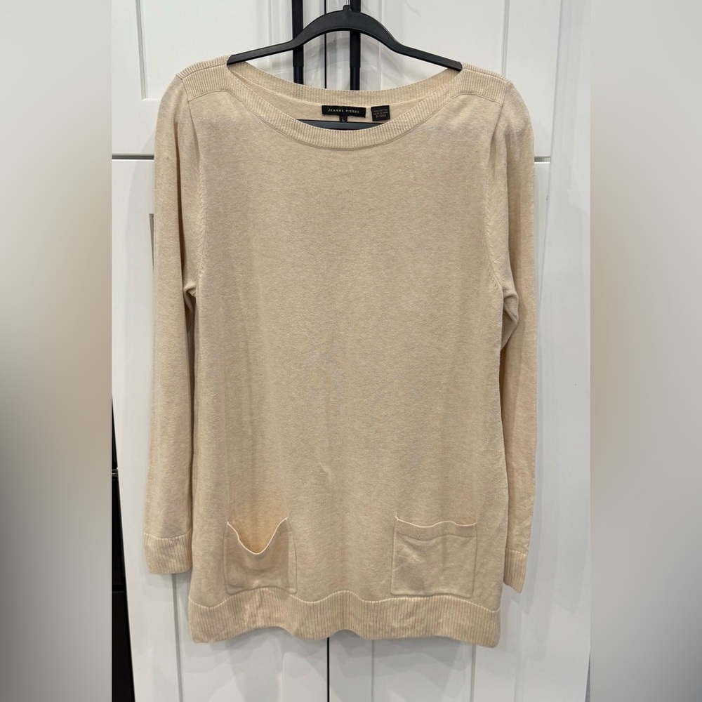 JEANNE PIERRE - Beige Cotton Sweater